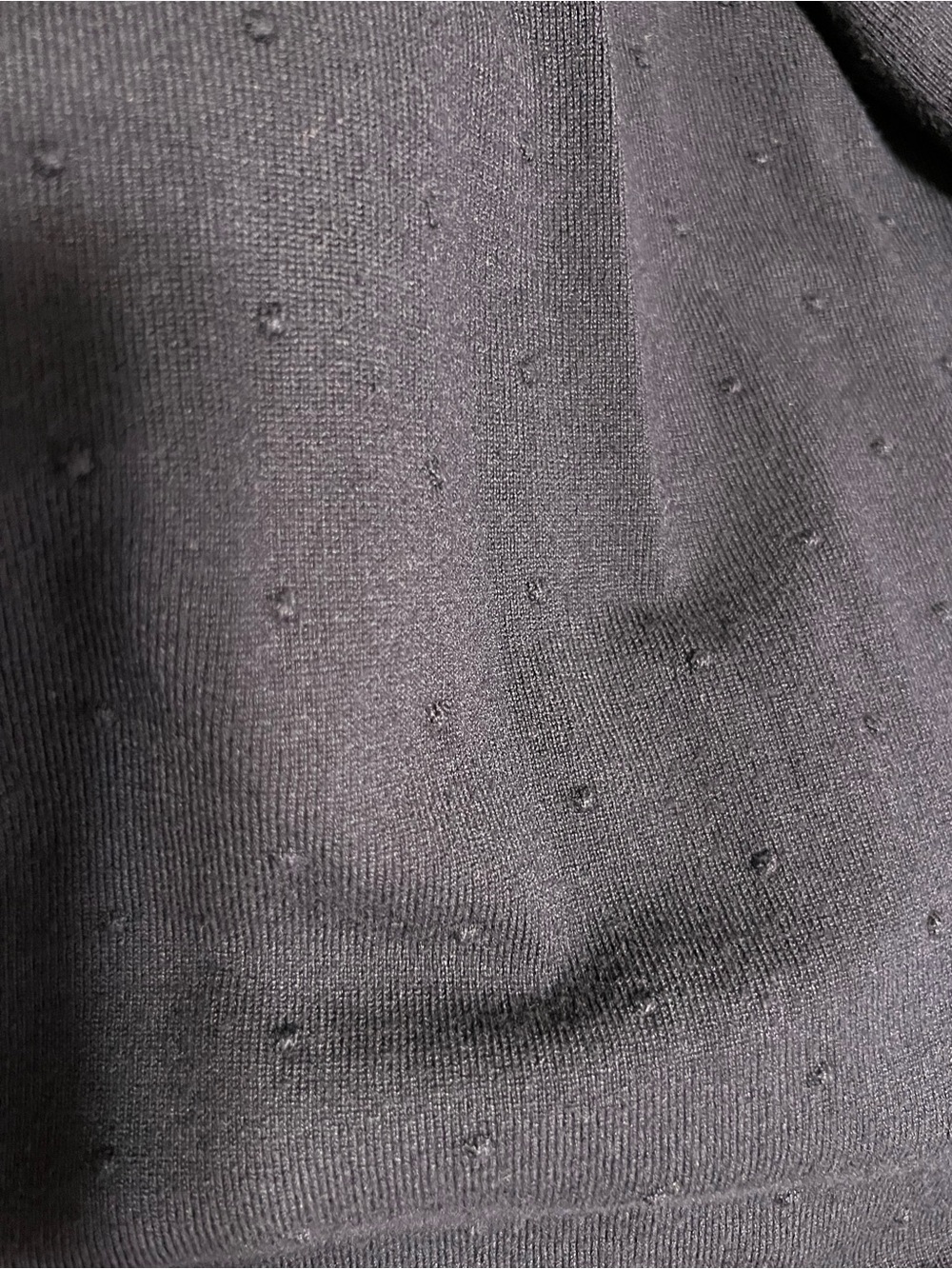 Croft & Barrow XL Navy Blue Scalloped Front Swiss Dot Cardigan Sweater Classic - Picture 8 of 9